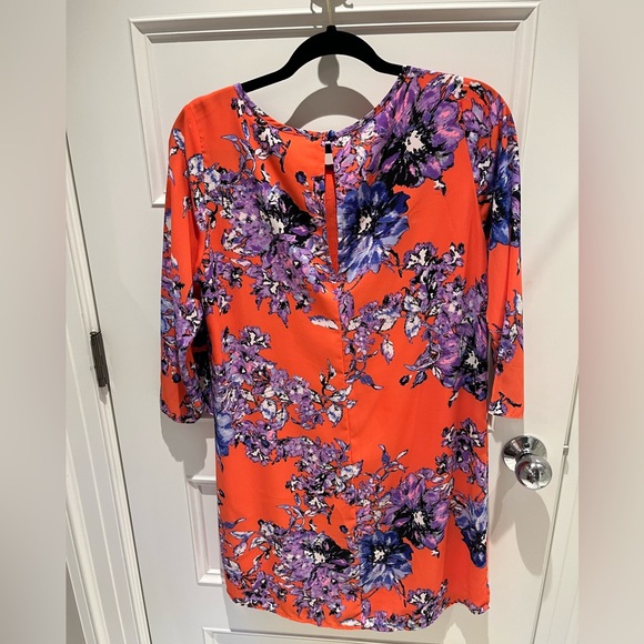 Evereve Allison Joy orange floral shift dress - Picture 4 of 5